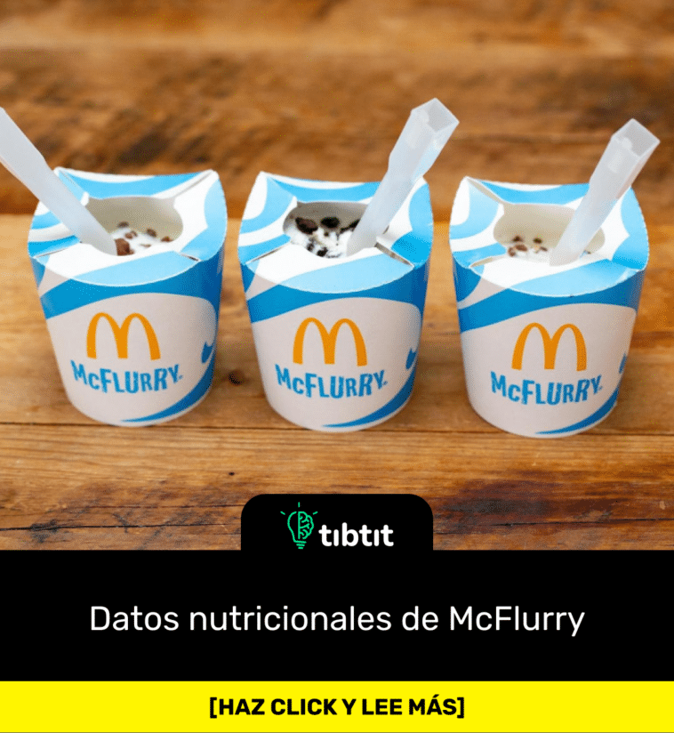 Datos nutricionales de McFlurry