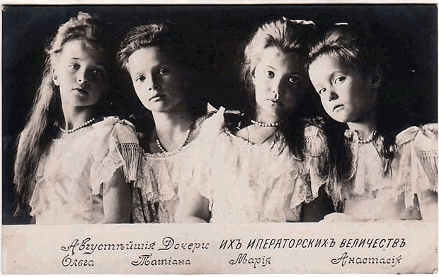 Las cuatro hermanas Romanov de Rusia en 1906.