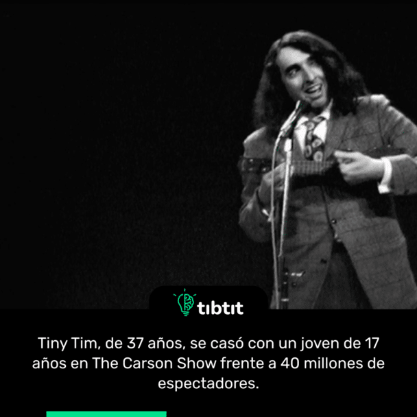 Tiny Tim, de 37 años, se casó con un joven de 17 años en The Carson Show frente a 40 millones de espectadores.