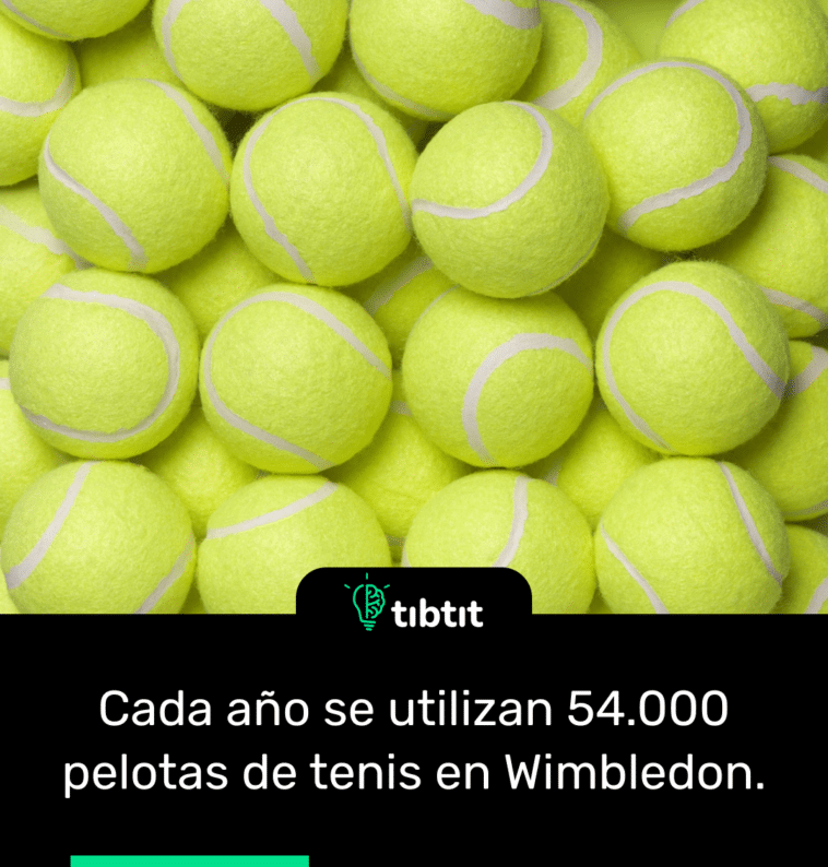 Cada año se utilizan 54.000 pelotas de tenis en Wimbledon.