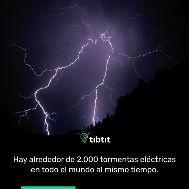 Hay alrededor de 2.000 tormentas eléctricas en todo el mundo al mismo tiempo.