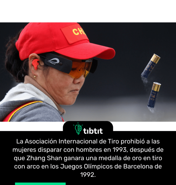 La Asociación Internacional de Tiro prohibió a las mujeres disparar con hombres en 1993, después de que Zhang Shan ganara una medalla de oro en tiro con arco en los Juegos Olímpicos de Barcelona de 1992.