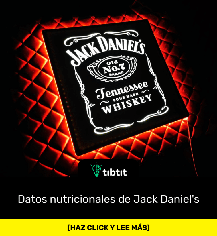 Datos nutricionales de Jack Daniel's
