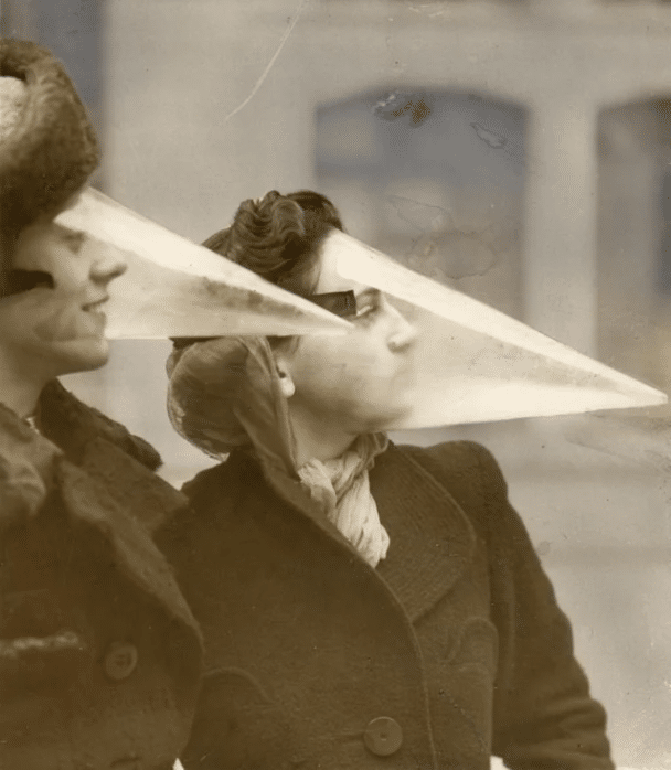 Conos faciales diseñados para proteger contra tormentas de nieve y ventiscas, 1939