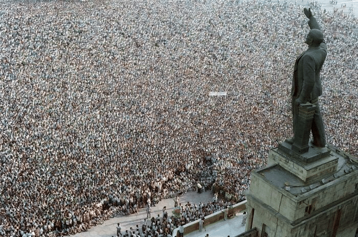 Manifestaciones masivas contra la Unión Soviética en Bakú, la capital de Azerbaiyán, 1989
