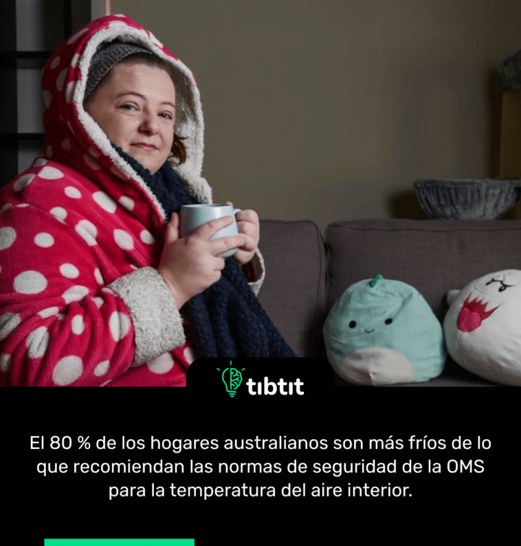 El 80 % de los hogares australianos son más fríos de lo que recomiendan las normas de seguridad de la OMS para la temperatura del aire interior.