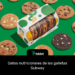 Datos nutricionales de las galletas Subway